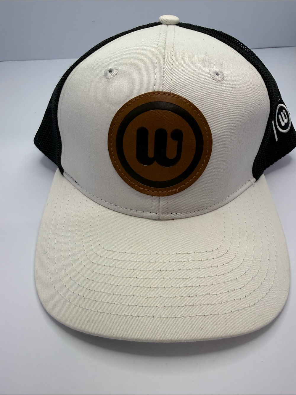 Good Land Black Mesh Trucker Cap with Cream Label